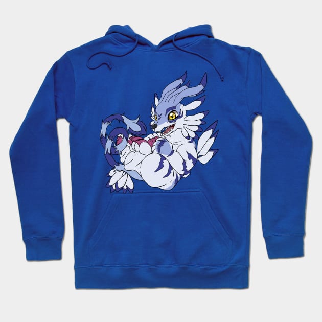 Garurumon Chibi Hoodie by kelsmister